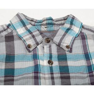 The North Face Shirt Mens Medium Buttonwood Blue Gray Plaid Button Down *